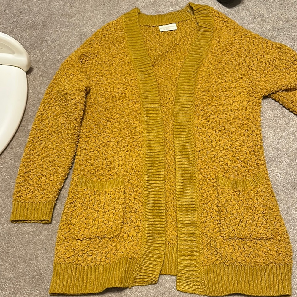 Bobbie Brooks Mustard Cardigan Sweater